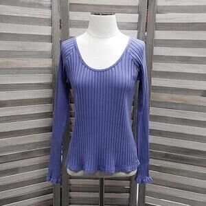 Women's Slim Fit Long Sleeve Ribbed T Shirt | Knox Rose | XX Large